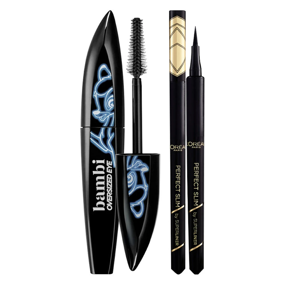 L'Oreal Lu0027Oréal Bambi XXL Mascara En Super Liner Perfect Slim Eyeliner Pakket 3 L'Oreal Lu0027Oréal Bambi XXL Mascara En Super Liner Perfect Slim Eyeliner Pakket