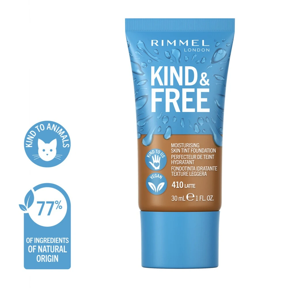 Rimmel KIND & FREE Vegan Foundation 410 Latte 2 Rimmel KIND & FREE Vegan Foundation 410 Latte