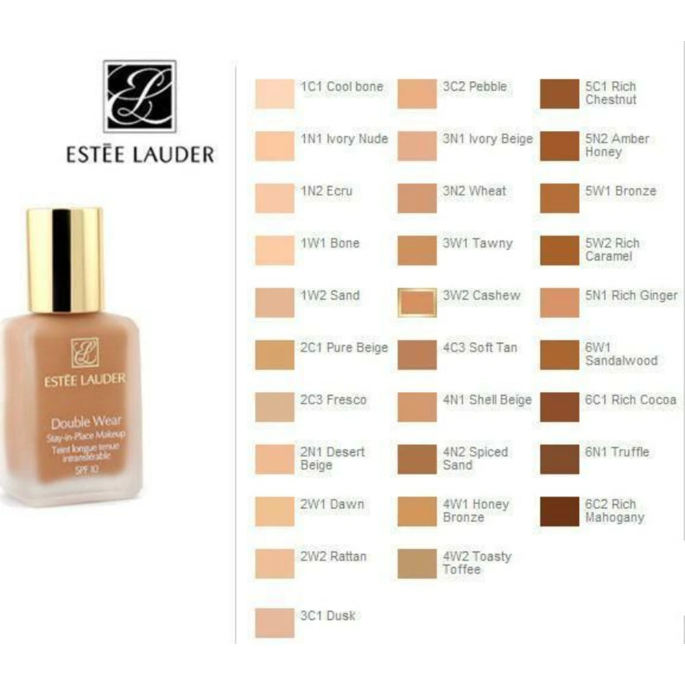 Estee Lauder Double Wear Stay-In-Place Foundation 3W1,5. Fawn 4 Estee Lauder Double Wear Stay-In-Place Foundation 3W1,5. Fawn - Afbeelding 2