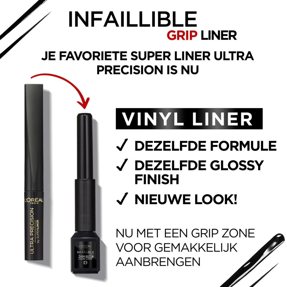 L'Oreal Lu0027Oréal Infaillible Grip 24H Vinyl Liquid Eyeliner Zwart 6 L'Oreal Lu0027Oréal Infaillible Grip 24H Vinyl Liquid Eyeliner Zwart - Afbeelding 4