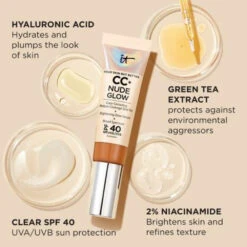 IT Cosmetics CC+ Nude Glow Lightweight Foundation + Glow Serum SPF 40 Fair -Cosmetica Speciaal Winkel 1072758 5