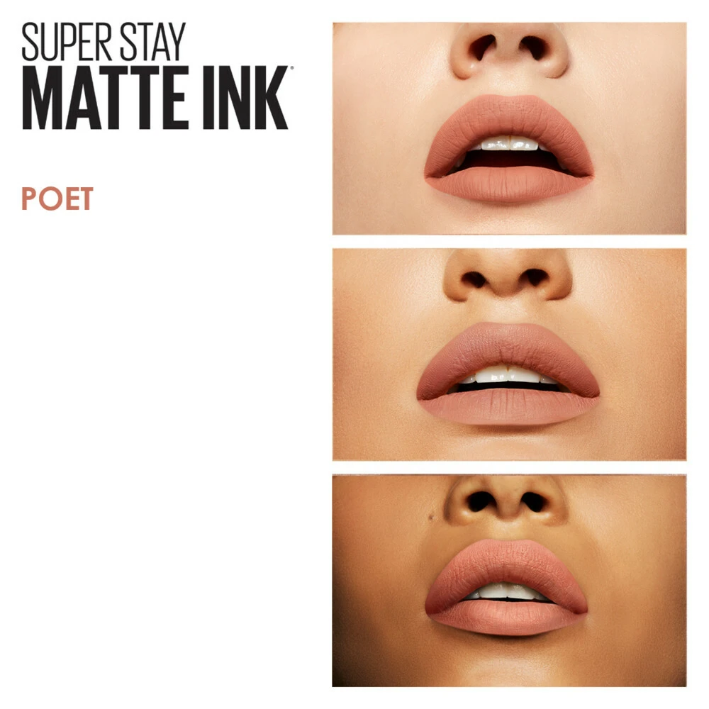 Maybelline SuperStay 24h Matte Ink Lippenstift 60 Poet 6 Maybelline SuperStay 24h Matte Ink Lippenstift 60 Poet - Afbeelding 4